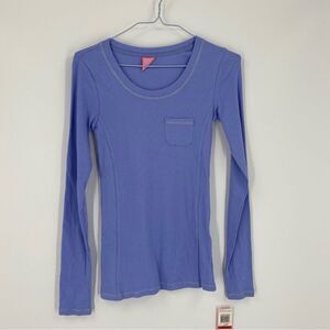 Jenni by Jennifer Moore Women’s Scoop Neck Long Sleeve Ribbed Pajama Top XS